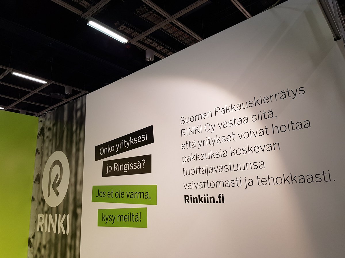 Rinkikierratys's tweet photo. Onko yrityksesi jo Ringissä? Tule juttelemaan pakkausten #tuottajavastuu'sta #EmpackFIN-messuille ke ja to! Ringin löydät osastolta 5k36. https://t.co/NdEB38hZba