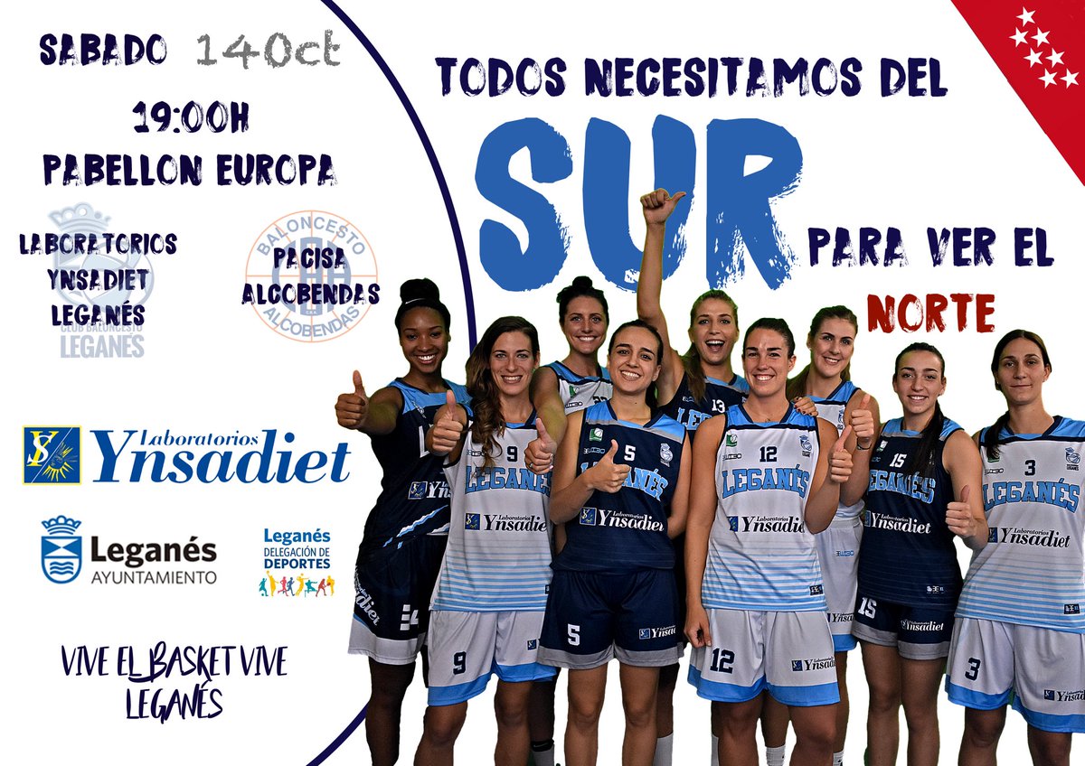 Este sábado disfruta del Basket en San Nicasio!!!

Te esperamos en el Pabellón Europa a las 19:00h. 

#ViveElBasketViveLeganés
