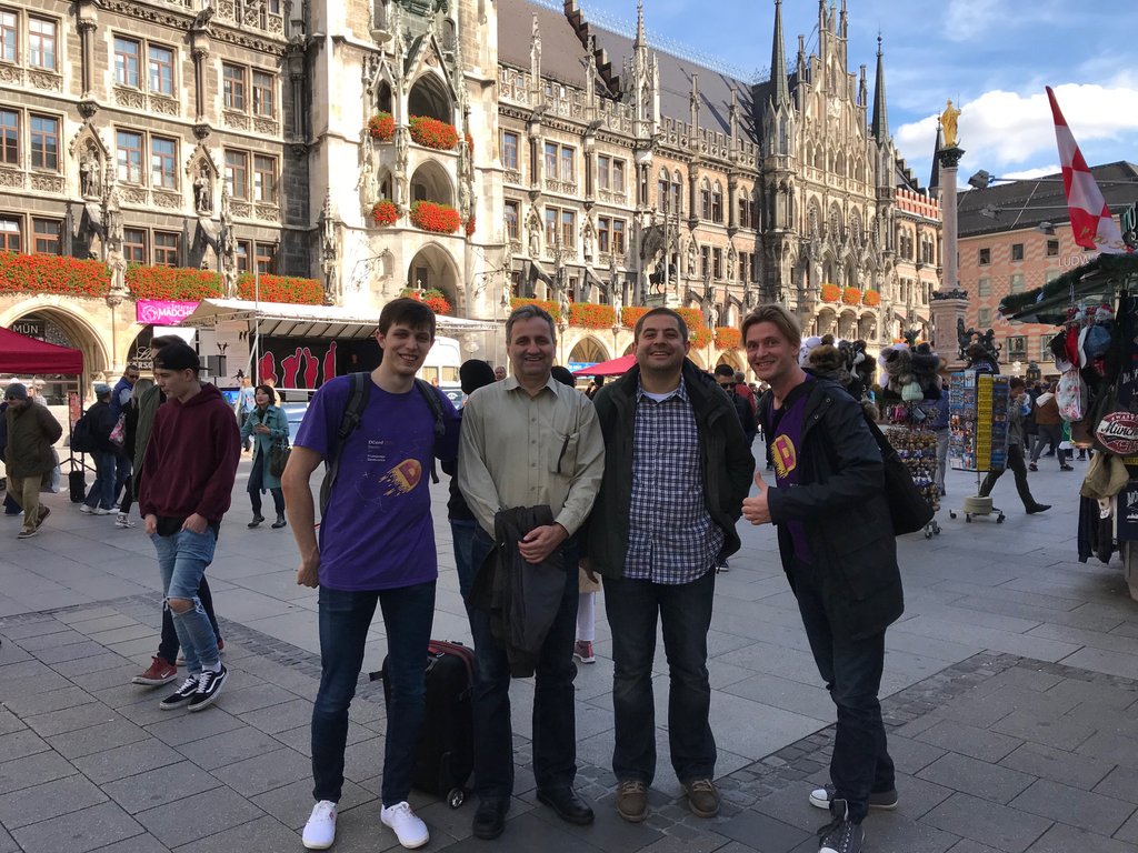 swilzbach's tweet photo. @incomputable finally made it to Munich 😀. After rocking the city centre, he will be rocking our Meetup tonight! #dmuc #dlang https://t.co/irfRzmVx0C