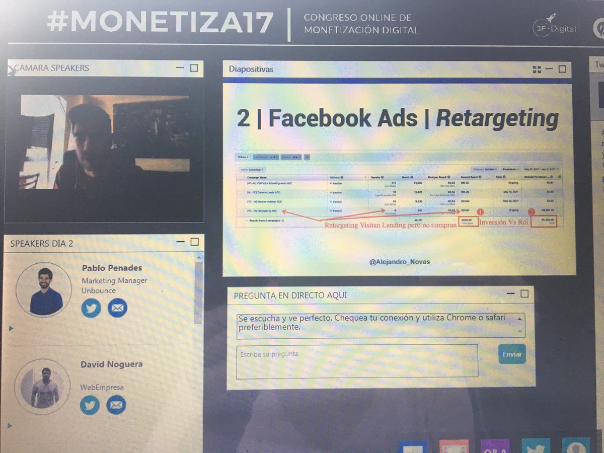 Viendo a un crack 
<a href="/Alejandro_Novas/">Alejandro Novás</a> en #MonetizaTe de #Monetiza17 #MarketingDigital