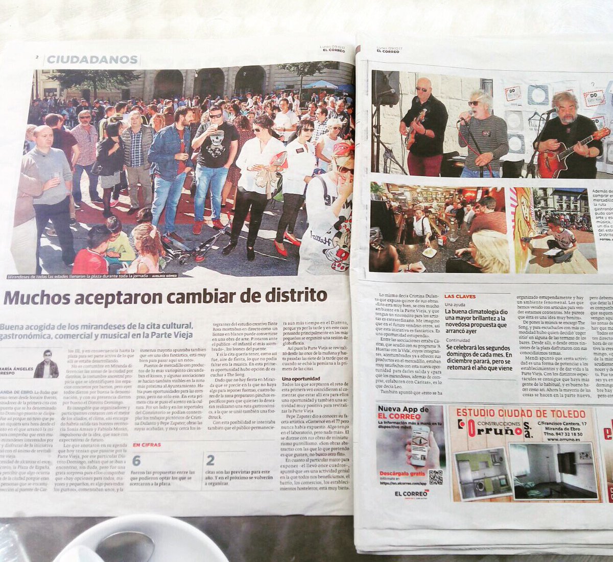 Diario De Burgos Edición Ribera  y  El Correo también estuvieron en Distrito de Domingo 😊👇🏻
Soniare #events #eventsplanners #mirandadeebro