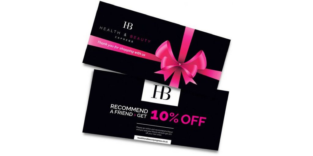 HB_Express's tweet photo. Recommend a friend &amp; you'll BOTH receive 10% off your next orders! 👍 https://t.co/lh23XGUAMr #beauty #skincare https://t.co/9oijddiC0J
