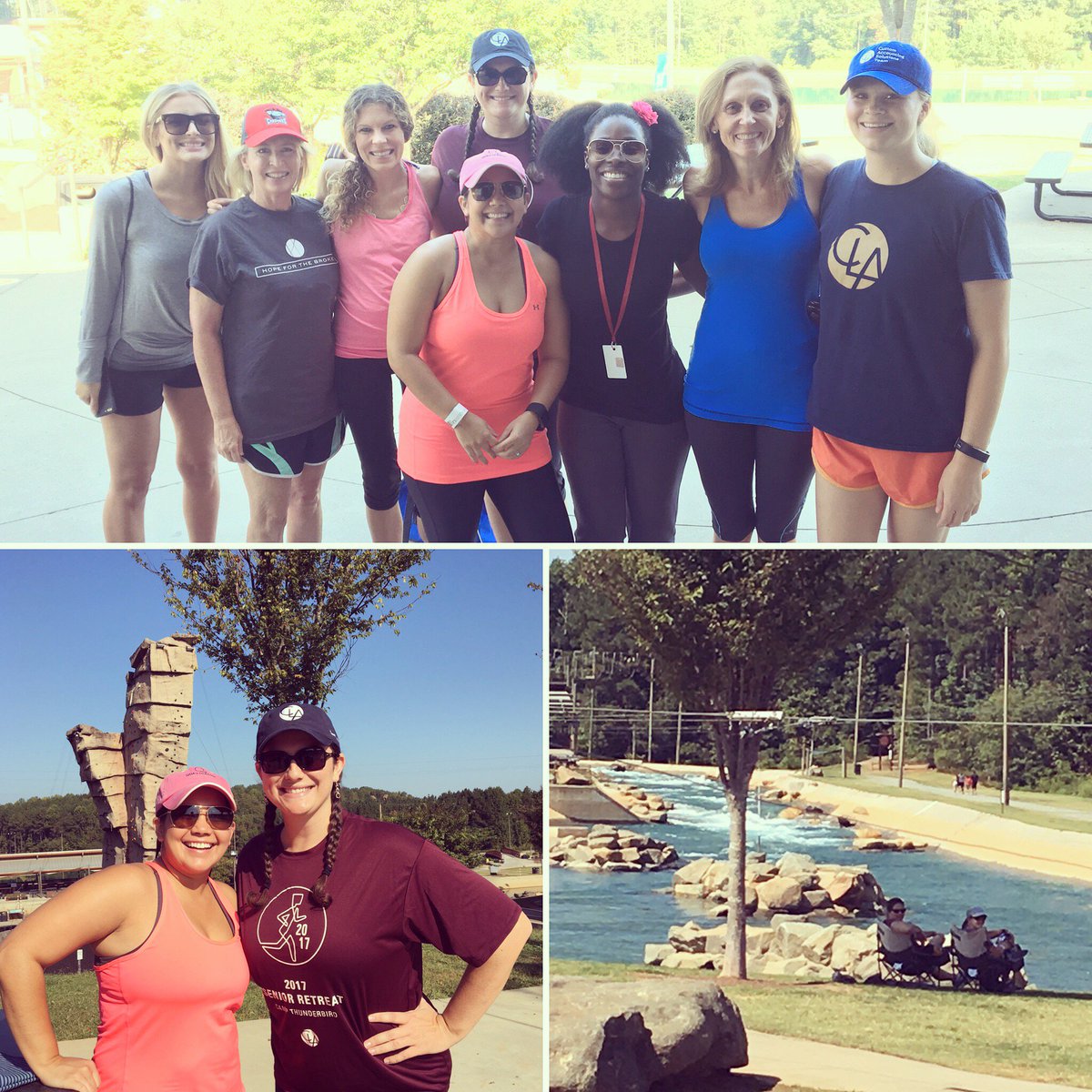 bjwalier_CLA's tweet photo. Fun day whitewater rafting and ziplining with this awesome team! #CoolestCoworkers #BPTWCLT @CBJEvents @CLAconnect https://t.co/X05NhFdEy2