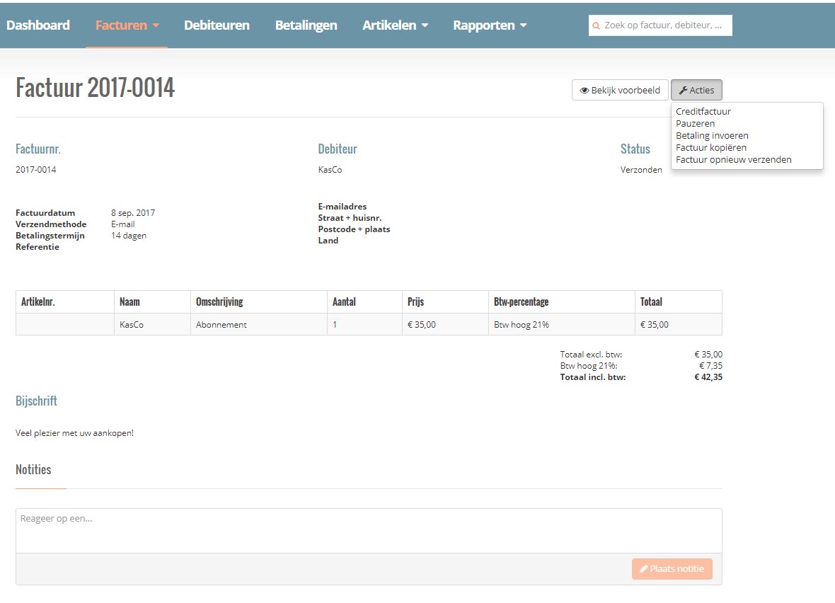 KasCo_Software's tweet image. Een #factuur versturen, #crediteren, pauzeren of kopiëren? Dat regel je snel en gemakkelijk met KasCo. #kijkjeindekeuken #debiteurenbeheer