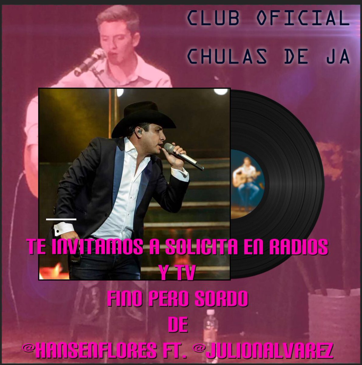 CHULADEJ's tweet photo. SOLICITA EN RADIOS 🎼🎤🎵🎶 #FinoPeroSordo de @hansenflores FT. @julionalvarez @EEnrique_F @ChulasDeJA https://t.co/A4FQYmZFft