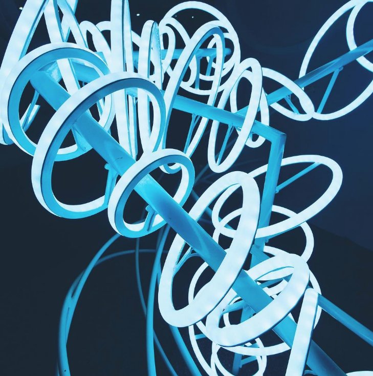 HarrimanSteel's tweet image. Detail of the light sculpture we designed on behalf of Nike, for @SaudiDesignWeek inspired by Muslim ice skater Zahra Lari #designinmotion