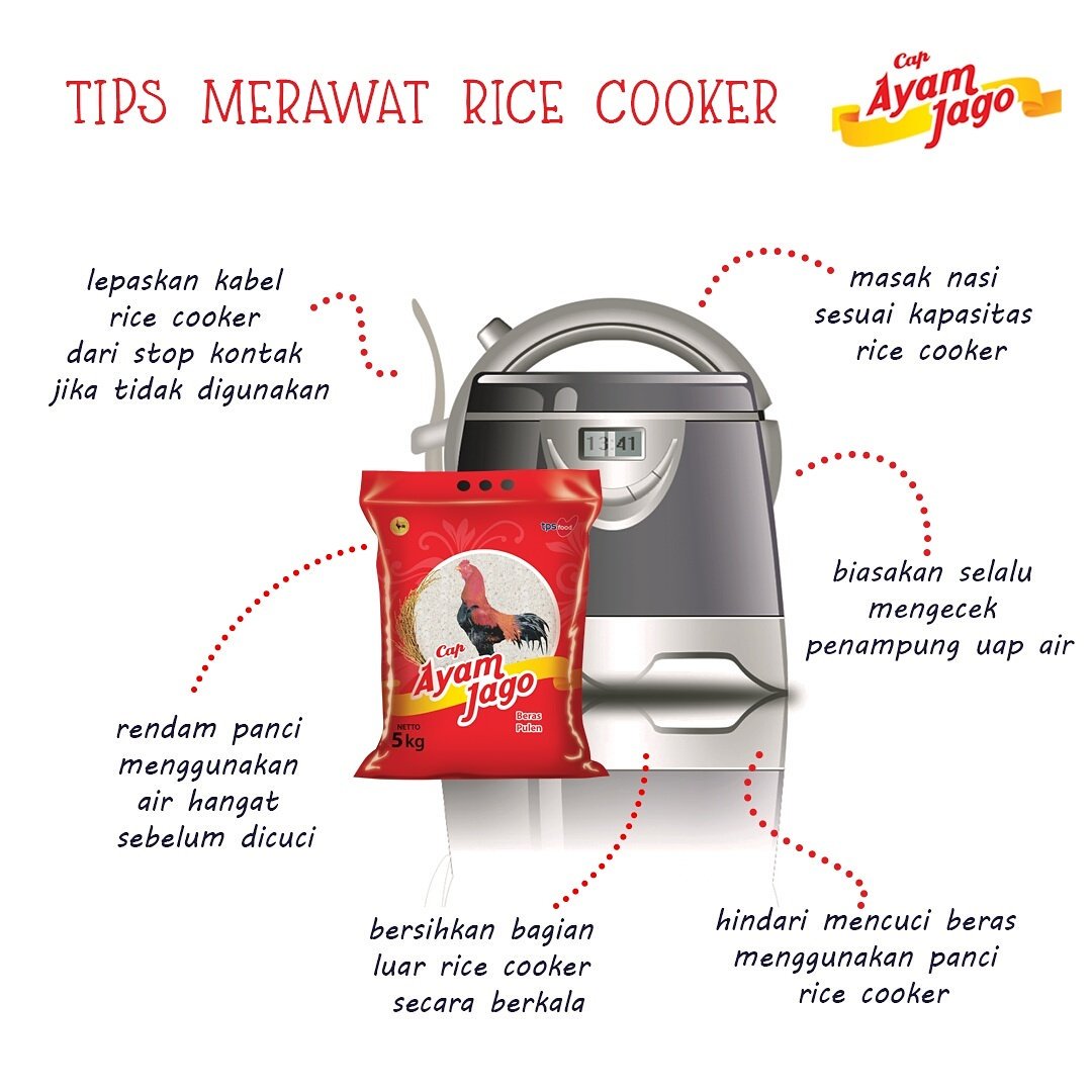 CapAyamJago's tweet photo. Selain memilih beras yang baik, Smart Moms juga harus merawat rice cooker setiap harinya.
#BerasCapAyamJago #JagonyaBeras #SejakTahun1965 https://t.co/guGkTi3ghw