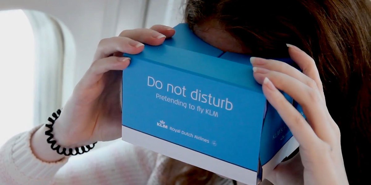 KLM Royal Dutch Airlines launched a virtual reality experience for u to escape ur budget flight bit.ly/2zbZGVQ