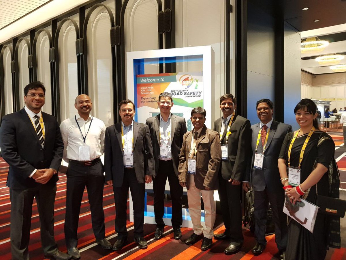 AustradeIndia's tweet photo. Indian #RoadSafety delegation at #ARSC2017 #Perth & also explore #Australian products/ #tech for #roadsafety @ACRS_RoadSafety @MORTHIndia https://t.co/usNf8FDnoY