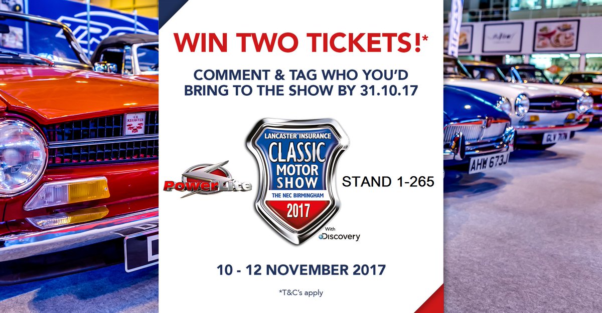 PowerliteUnits's tweet image. 2 Free tickets for the @ClassicMotorNEC are up for grabs on the Powerlite FB page facebook.com/powerliteunits/ Come &amp;amp; say hi on stand 1-265