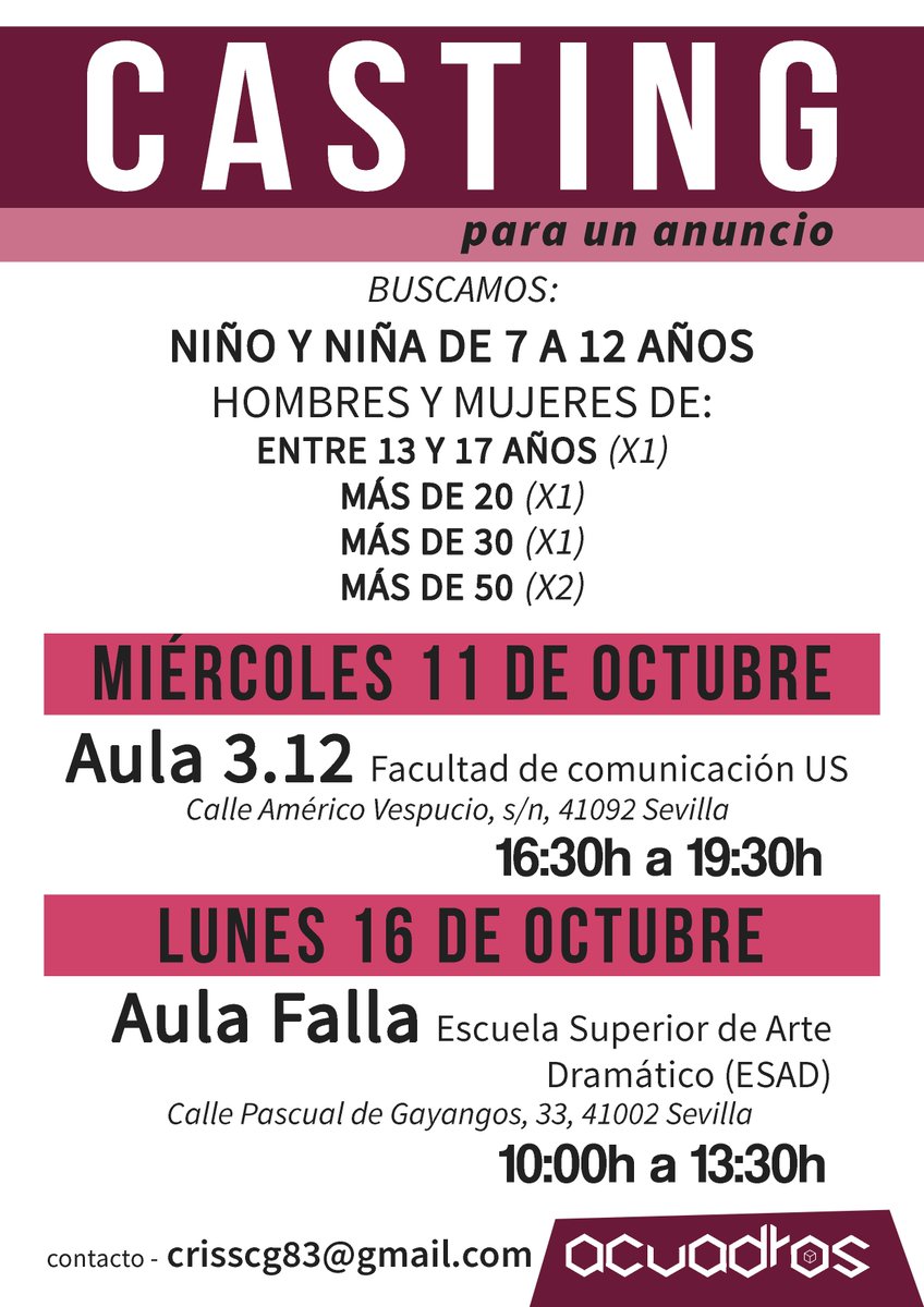 AcuadrosProd's tweet photo. Ya sabemos el aula en la Facultad de comunicación https://t.co/5QtcDbkU14