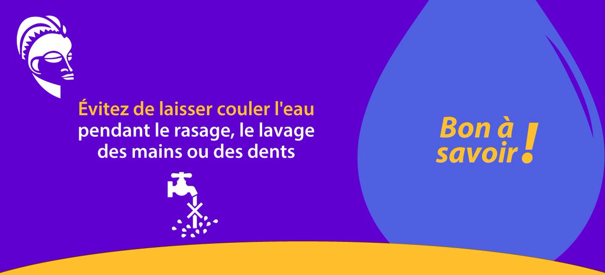 Veolia_Gabon's tweet photo. #LeSaviezVous Lors du brossage des #dents, nous économisons 0,5 litre d’#eau en utilisant un verre pour se rincer la bouche https://t.co/NNUMeEpZpx