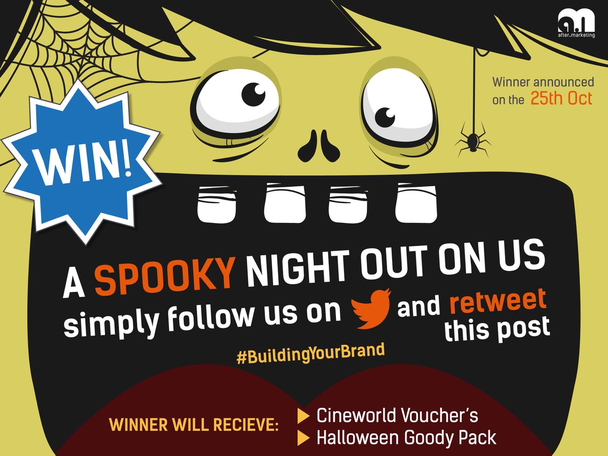 aftermarket_uk's tweet photo. ★ ★ 👻 Our SPOOKY October #competition ★★ #WIN a night out on us! #RT &amp; follow to #WINWIN #winitwednesday #winwednesday #Entertowin https://t.co/7nUDYzj2uB