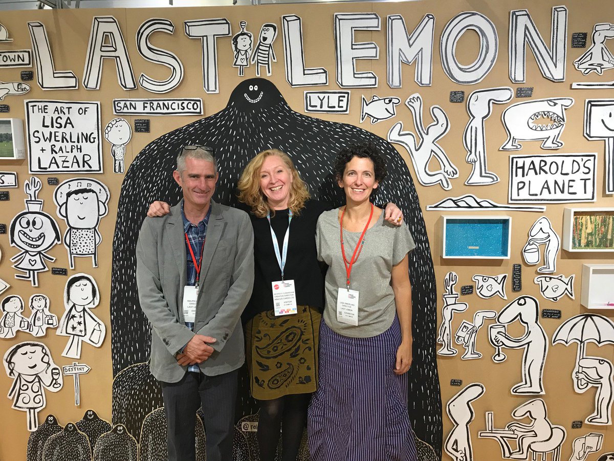 A great meeting with Harold and his creators Lisa &amp; Ralph of <a href="/lastlemon01/">Last Lemon</a> at BLE yesterday <a href="/Prog_Greetings/">PGBuzz.net / Progressive Greetings</a> <a href="/greetingstoday/">Greetings Today Mag</a>