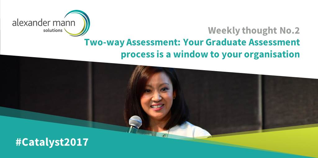 WeAreAMS's tweet photo. #Catalyst2017 Weekly thought No.2 - Your Graduate #Assessment process is a window to your organisation by Joy https://t.co/JyA2HGubFV https://t.co/Vmgtt7Y2re