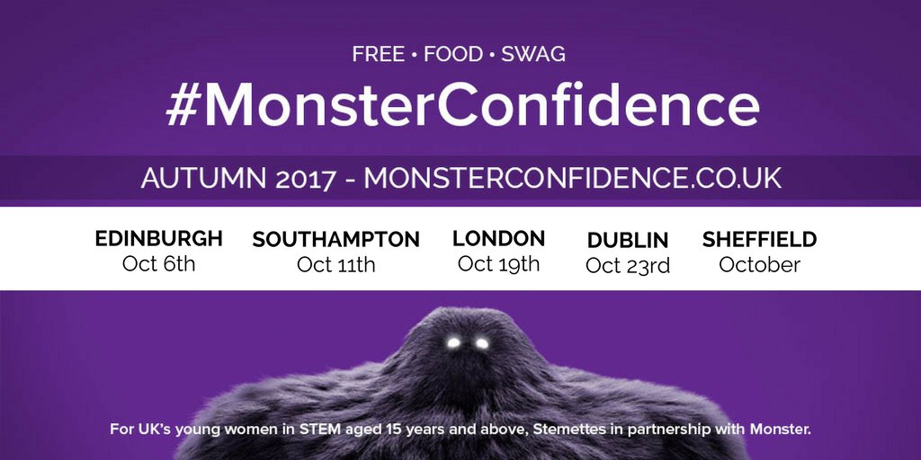SempreAnalytics's tweet photo. It's #DayoftheGirl. And just one week to go until we're at Monster Confidence in London with @Stemettes! https://t.co/BxhIuhRPRd