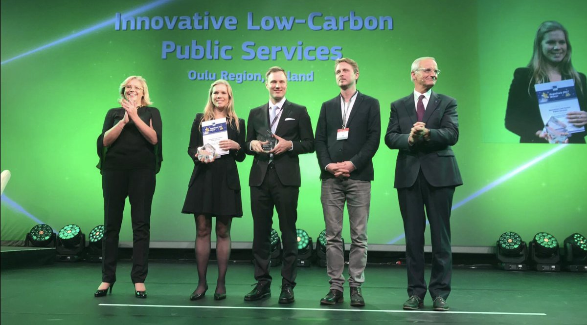 EU2019FI's tweet photo. Big Congratulations to @IinKunta's #InnoHiili project for winning the #RegioStar prize in #climate action category! https://t.co/cuUe3NRuKS https://t.co/QhOJxxra9K