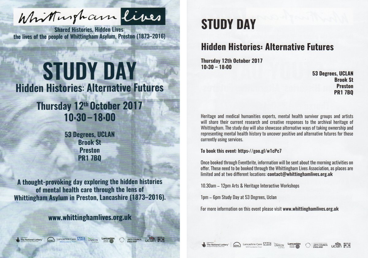 ** WHITTINGHAM LIVES - STUDY DAY  TOMORROW 12 OCTOBER **