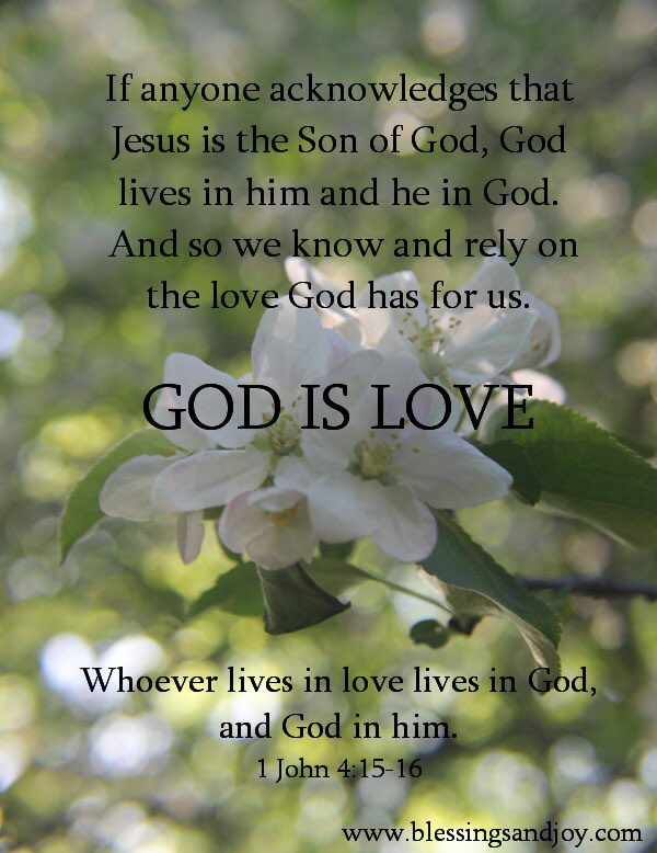 lemoncandys's tweet image. ♥️ GOD IS LOVE ❤️ 
🙏🏻 Whoever confesses that Jesus is the Son of God, God abides in him, and he in God. 🙏🏻
1John 4:15-16