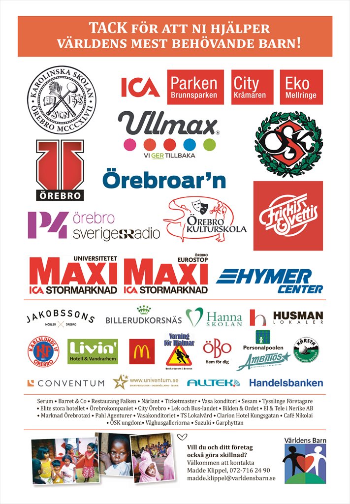 Stort tack för ert engagemang och gåva! Tillsammans har vi räddat barn från hemska förhållanden och givit dem chansen till ett bättre liv.