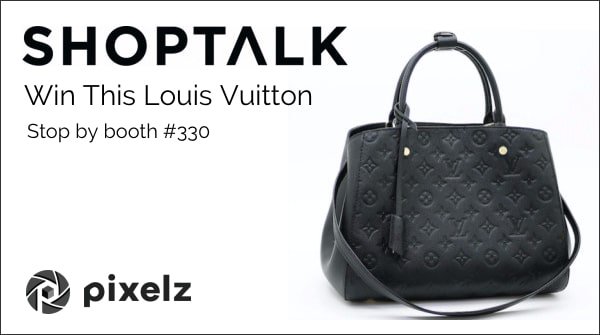 Pixelz_UK's tweet photo. At #ShoptalkEurope? Stop by Pixelz booth #330 and win a Louis Vuitton bag. Giveaway today at 1:30pm! 👜 🙋‍ @shoptalk https://t.co/CloY2B4qgY