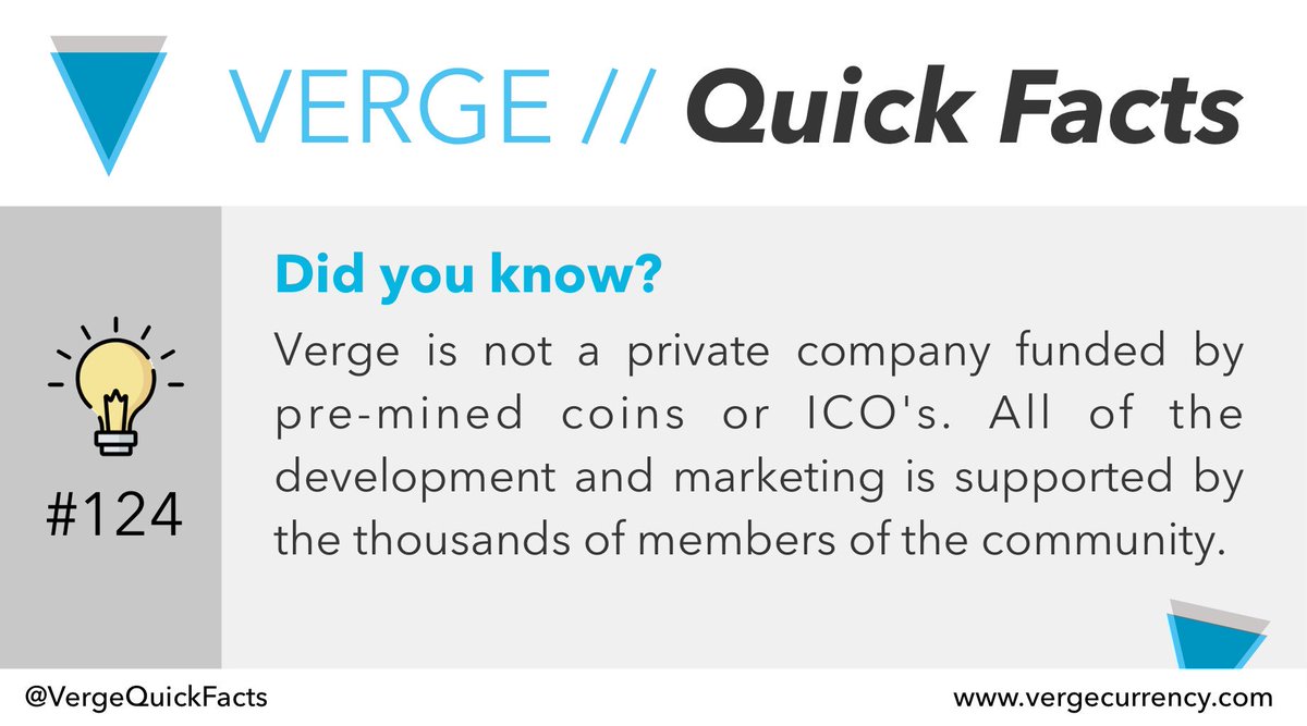 VergeQuickFacts's tweet photo. Verge Quick Facts #124

#vergecurrency $XVG #bitcoin $BTC #btc #Blockchain #cryptocurrency #Verge https://t.co/L94Qop1BbV