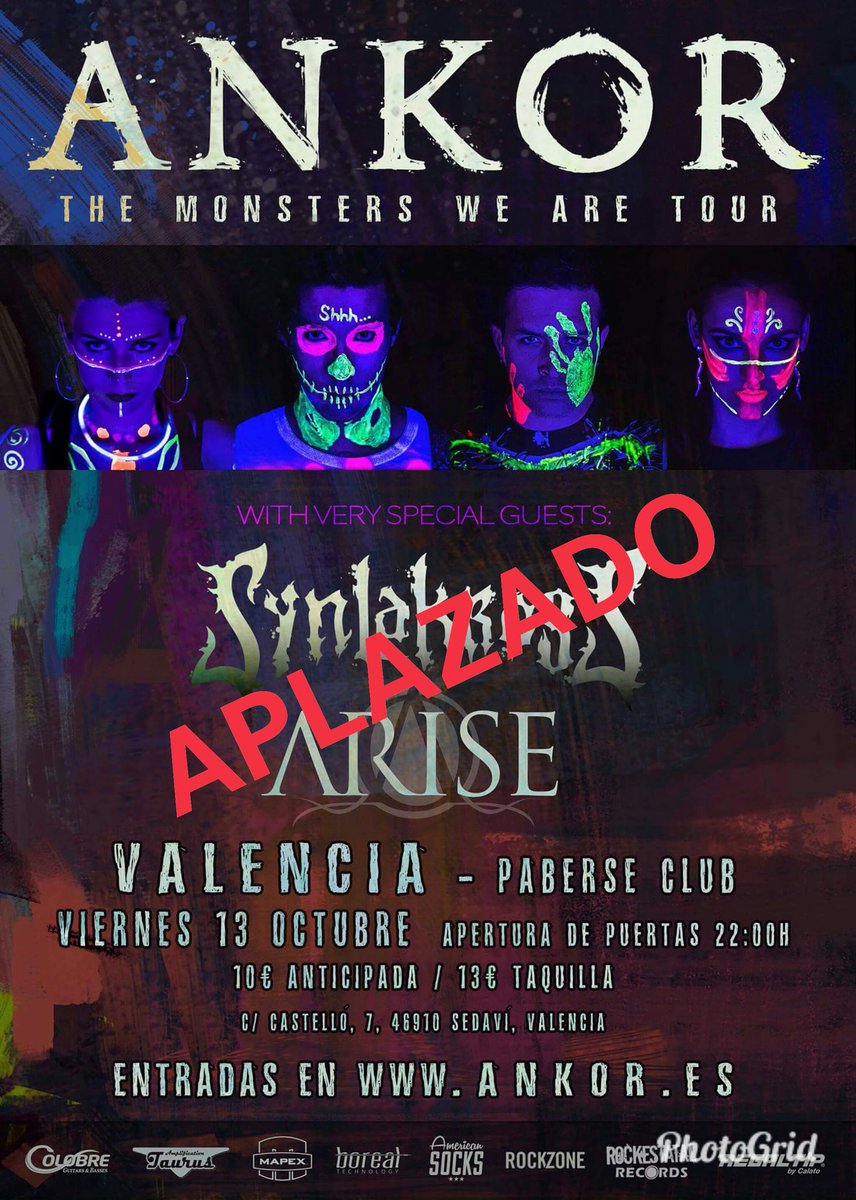 Lamentamos informar que el concierto de este viernes 13 junto a <a href="/ankormusic/">Ankor</a> y <a href="/Synlakross/">SynlakrosS</a> queda aplazado. +info en Facebook.