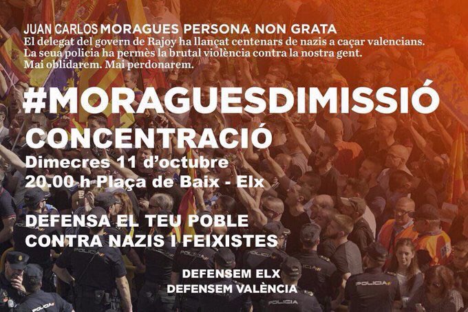 xavisarria's tweet photo. Hui s'han convocat concentracions urgents contra el feixisme a Alacant, València i Elx. https://t.co/7T9JSUKPkq