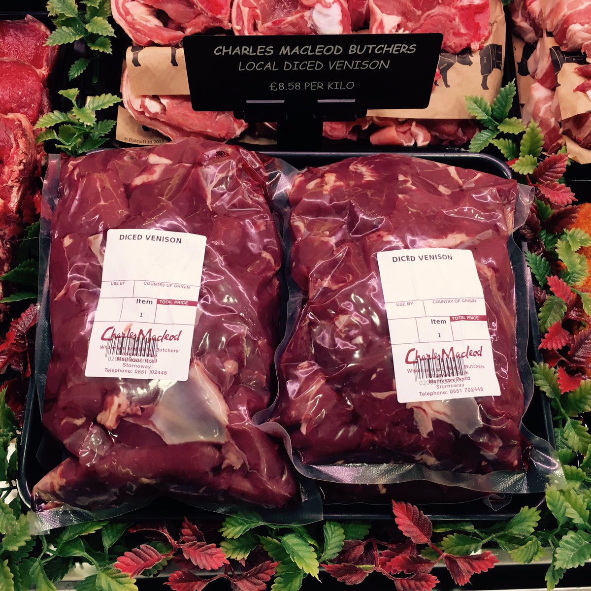 CharlieBarleys's tweet photo. We have fresh Local Venison back in the shop. Today! These packs of Diced Venison are perfect for making casseroles or pies on these cold winter nights! #LocalVenison #CharlesMacleodButchers #CharlieBarleys https://t.co/OYTseSZXR2