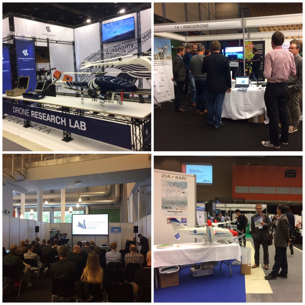 RoboCluster's tweet photo. 1st day of #tusnordics #conference - a broad range of #uav #drone #companies and #research inst. are present - @TUSExpo #InnoDrone #dkbizz https://t.co/MN1TOfR0Vu