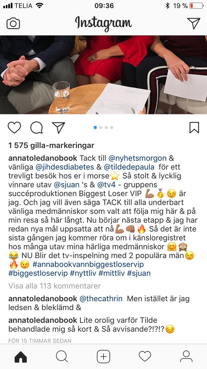 tramsfrans's tweet photo. För er som har missat: Anna Book är VÄLDIGT arg på Tilde de Paula och TV4.... https://t.co/w429rL8saJ