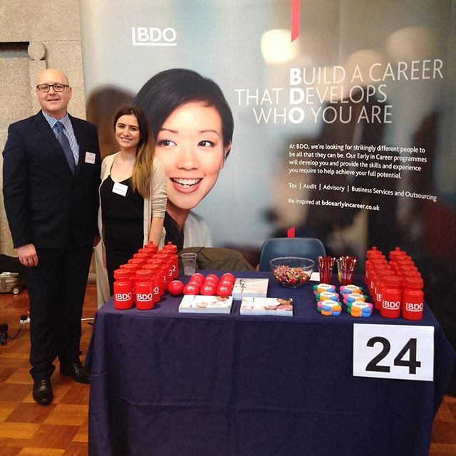 livunicareers's tweet photo. Meet the team from #BDO at the #BFL2017 careers fair today #audit #tax #advisory https://t.co/drJ3Ply5jE