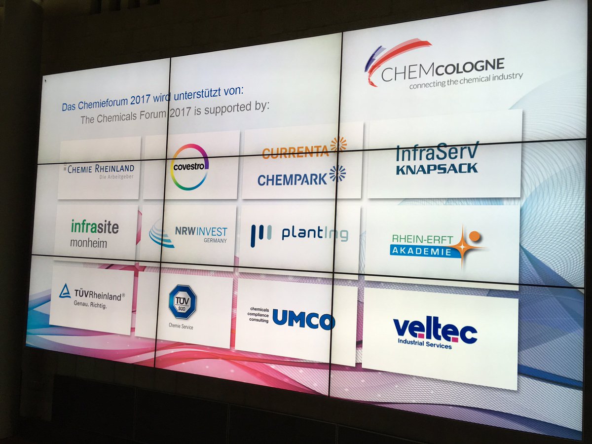 veltec_services's tweet photo. Stolzer Partner der @ChemCologne, tolle Impulse u.a. von @a_pinkwart #Brexit @BASF_DE #Industrie40 #chemicals, gestern in Leverkusen! https://t.co/831ui58Lie