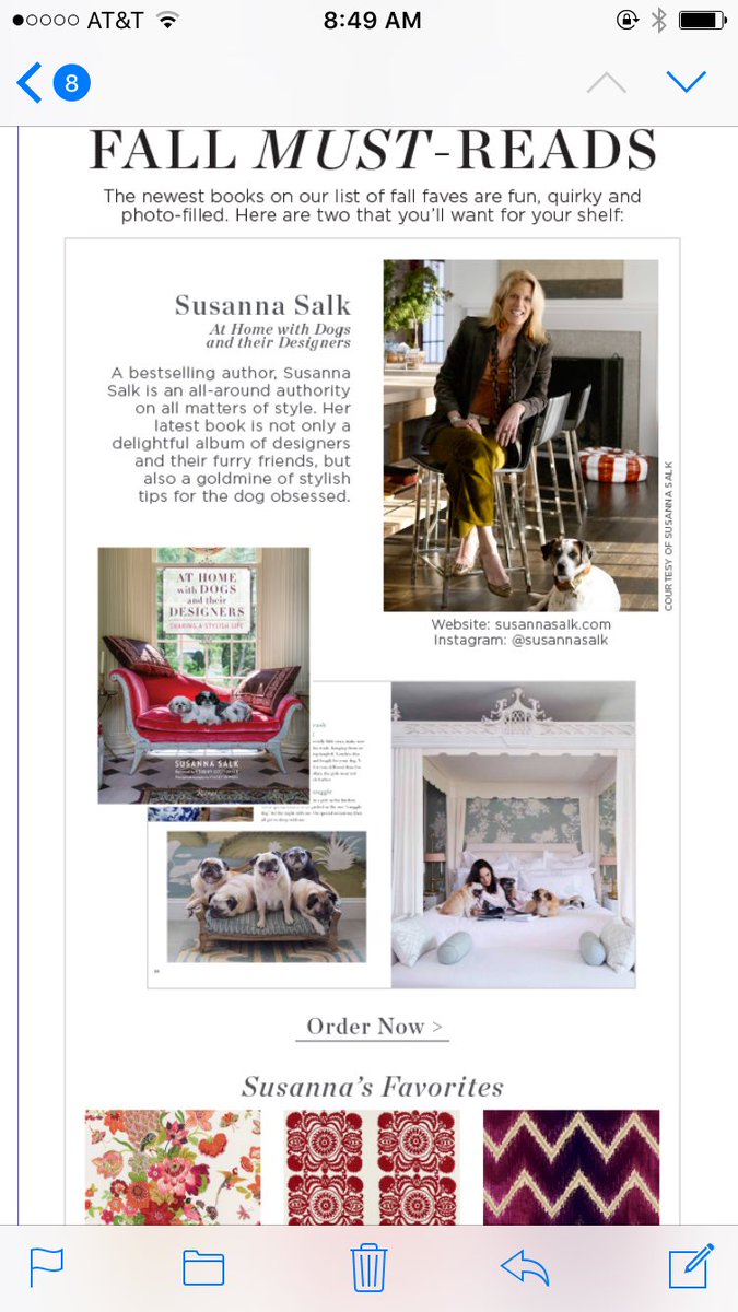 Thank you <a href="/Schumacher1889/">Schumacher</a> for highlighting my fave textiles and Dogs and Their Designers and <a href="/MARYMCDONALDINC/">MARY MCDONALD</a> !