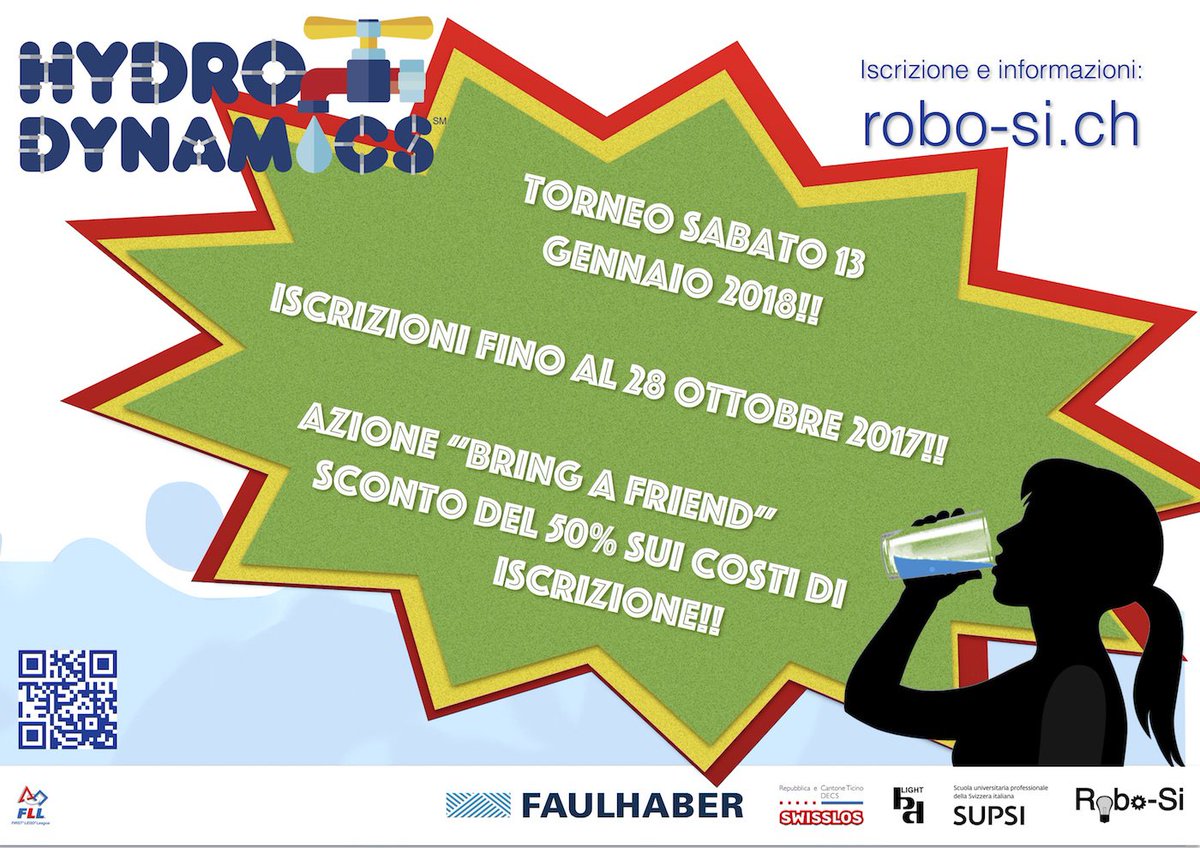 fllsi's tweet photo. #FLL17 3 ottimi motivi per partecipare: nuova data, nuovo termine delle iscrizioni e nuova azione Bring a friend!!! https://t.co/DtXLbWzYVD https://t.co/ZwDf1vjg5E