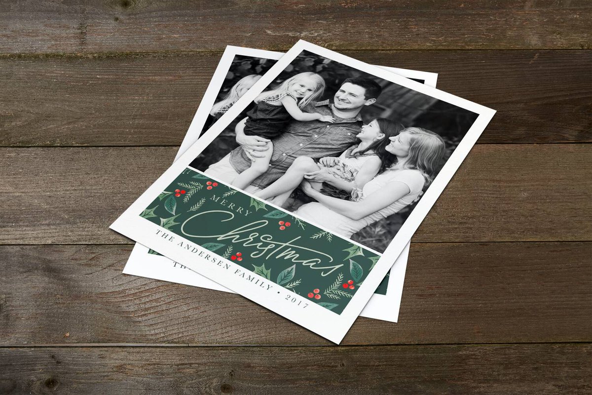 Boughs of holly by <a href="/afreshbunch/">Fresh Bunch</a> artist member @jamie.schultz. #wistfulwednesday #happyfamily #memories #photocards #artlicensing