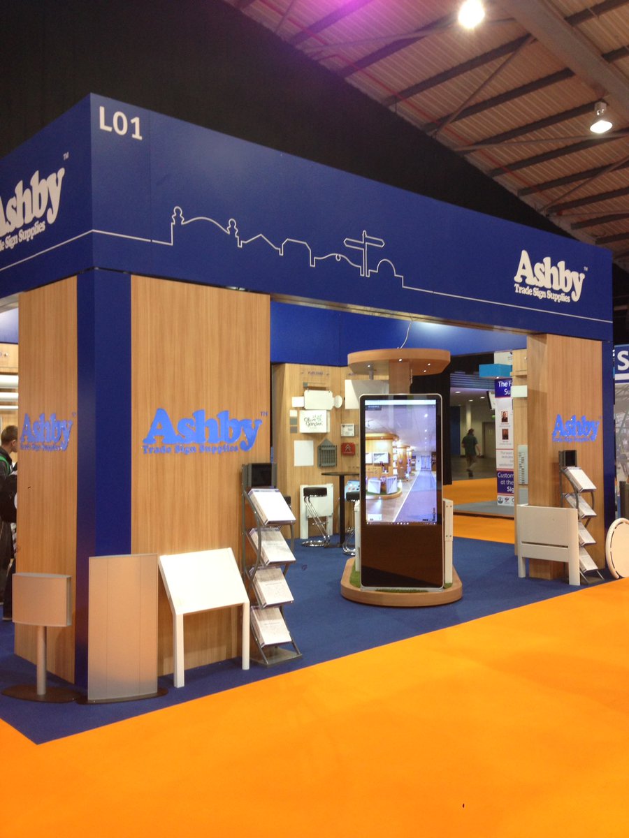 AshbyTrade's tweet photo. We're here and live @SignLinkLive. Come and visit us on L01 for a chat, drink and quoting on all Ashby products #signshow https://t.co/JBVnJbbzKf