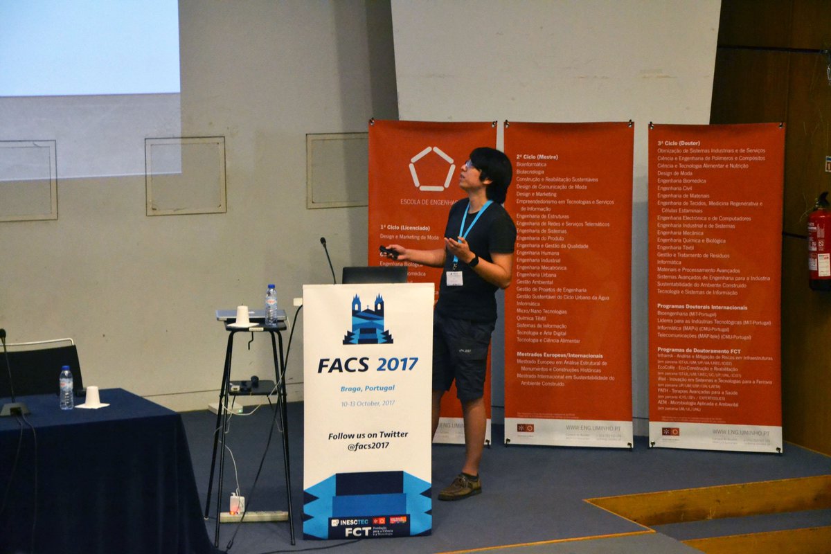 facs2017's tweet photo. The first paper presentation is being presented! Read more about Component-Based Modeling in Mediator at https://t.co/FgaPPfs5N6 https://t.co/vvzYYQteDD
