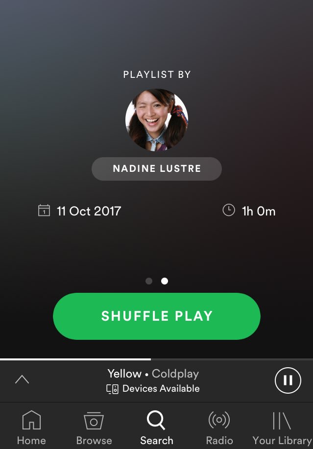 jadinesbabe's tweet photo. Nadine Lustre, made this playlist today. 💔 RIP ISAIAH. 🙏🏻

#KeepGoing https://t.co/u84xYtNn7Q