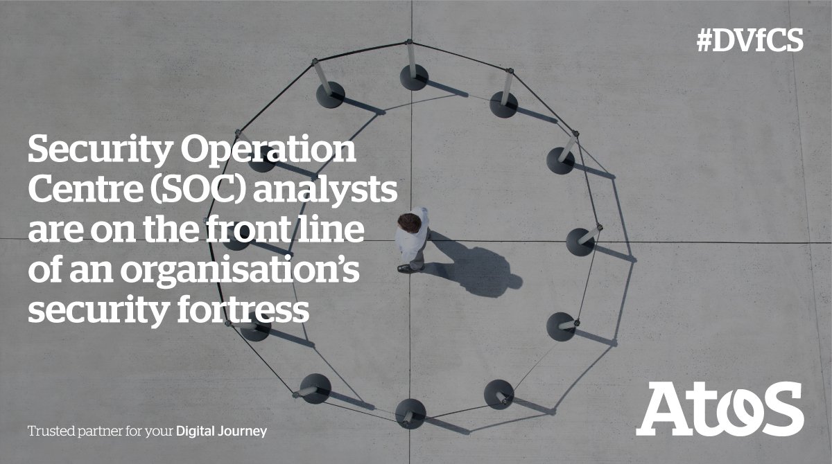 Atos's tweet photo. Our #DigitalVision takes a closer look at what it takes to be a SOC analyst &amp; how they must embrace change #DVfCS https://t.co/VhMNMBtVYm https://t.co/H0Jivp21ts