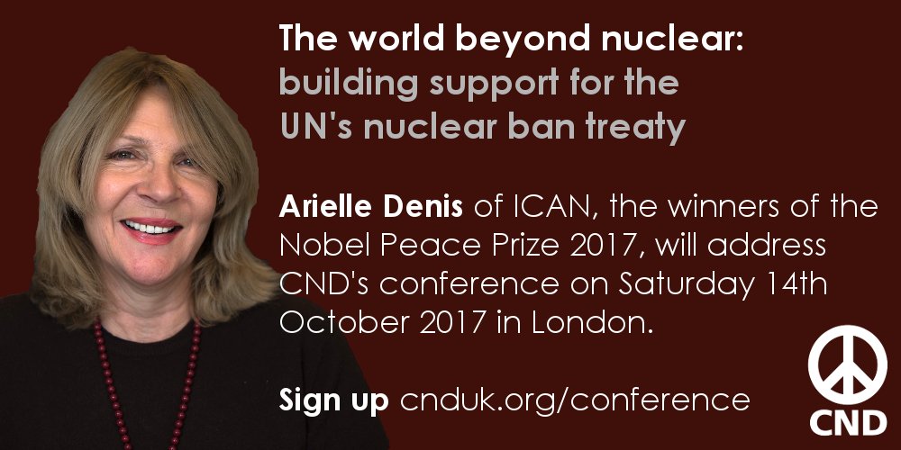 Confrontation or cooperation? Hear from the Nobel Peace Prize winners at our international conference on Saturday.

cnduk.org/conference