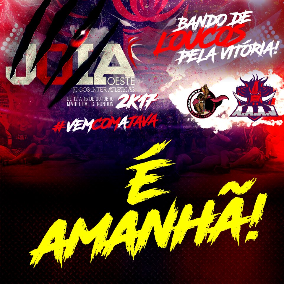 javaloucos_'s tweet photo. Amanhã começa o JOIA Oeste!
Vem de Java! 🐗💥
#GoJava #SomosJava #JOIAOeste2k17 https://t.co/p91efljuOH