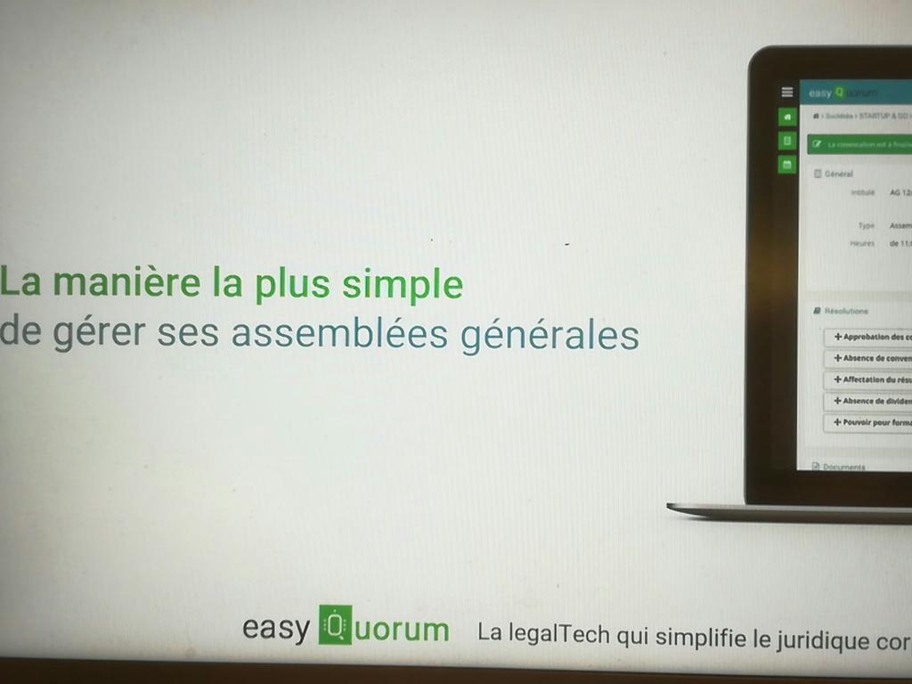 Ravi d'avoir présenté @easyquorum ce matin aux directions juridiques du groupe Mulliez via @Ze12thPlayer  #Legaltech