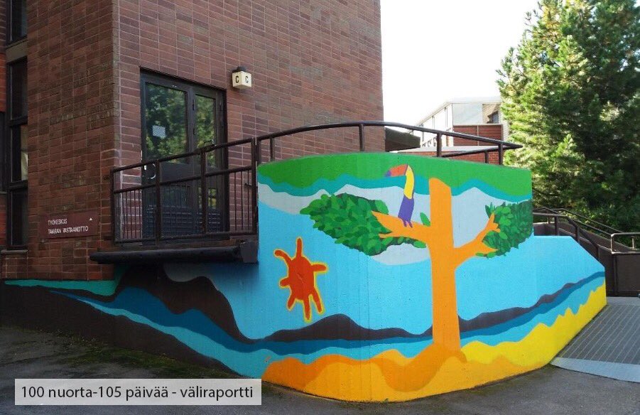 satatarinaa's tweet photo. #suomi100 -hanke 100 nuorta - 105 päivää toiminnassa. Väliraporttiin ja hankkeen tuloksiin voi tutustua linkistä https://t.co/wS48h0zBBG https://t.co/uiM0aoOKzL