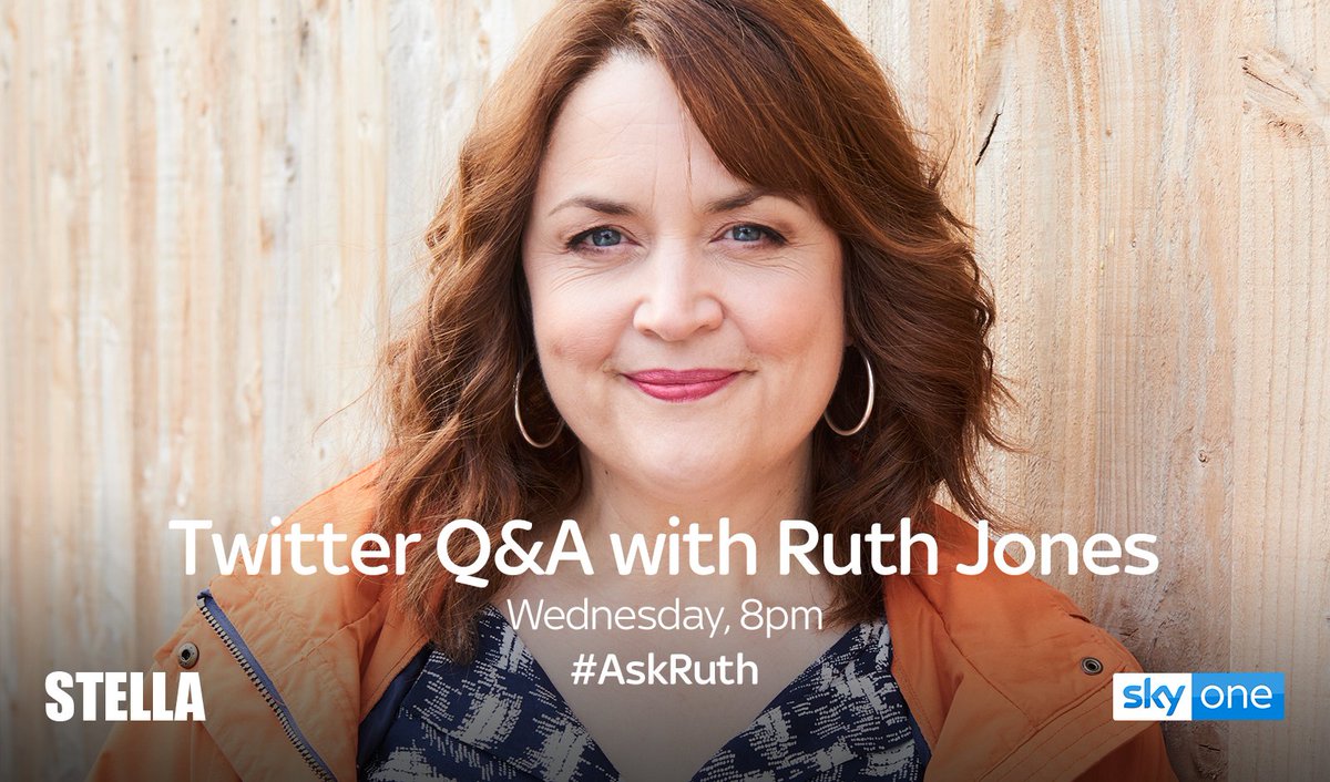 Do you have a question you'd like to ask Ruth Jones? We'll be chatting to her at 8pm. Send you questions now using #AskRuth! #Stella