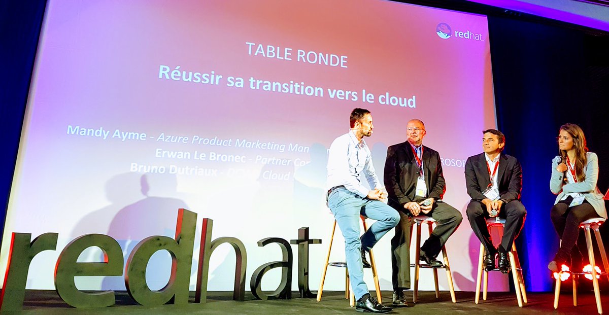 Réussir sa transition vers le cloud: <a href="/Mandyayme/">Mandy Ayme</a> <a href="/Azure_France/">Microsoft Azure FR</a>, <a href="/BrunoDutriaux/">Bruno Dutriaux</a> <a href="/CiscoFrance/">Cisco France</a>, <a href="/ErwanLebronec/">Erwan LE BRONEC</a> <a href="/GroupeONEPOINT/">onepoint</a> #RedHatForumFR