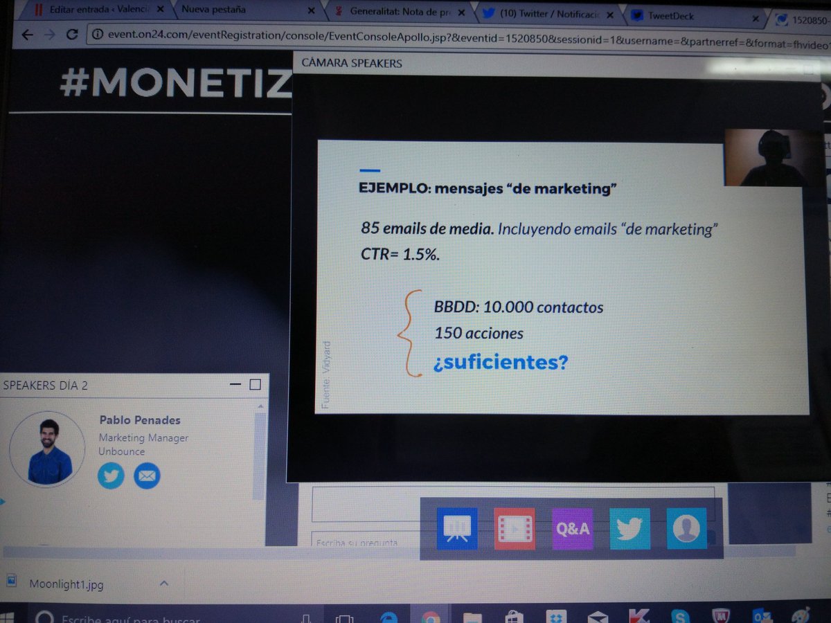 Que interesante <a href="/Pepenades/">Pablo Penades</a>  me gusta esto q dices #monetizate #Monetiza17