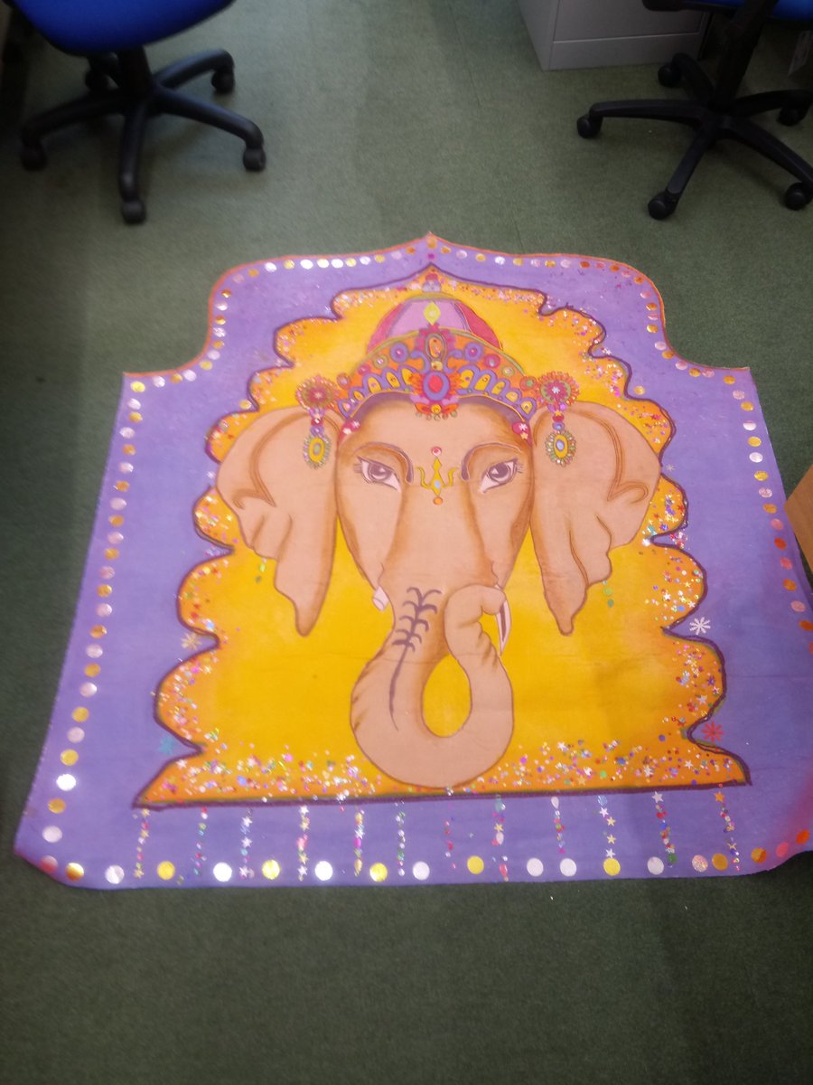 Amazing artwork by Oxford Hindu Temple and Community Centre project.  Almost ready for installation <a href="/AshmoleanMuseum/">Ashmolean Museum</a>