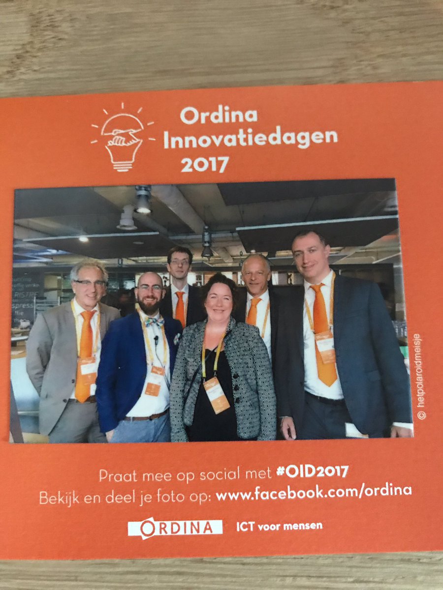 kevinrommen's tweet photo. Vandaag zijn de Ordina Innovatiedagen! Kom allen langs in het Grand Café bij onze stands #OID2017 https://t.co/OAGr7s0X3F