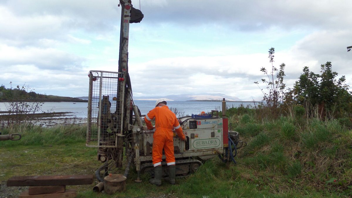 SubadraConsult's tweet photo. Getting set up on the Isle of Skye. Nice backdrop for a site investigation! https://t.co/84xrUhgNHM